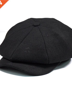 Winter Peaky Blinders Flat Cap Wool Vintage Octagonal Hat跨1
