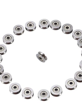 20Pcs V Groove Bearing 3X12X4mm Carbon Steel Durable V Groov
