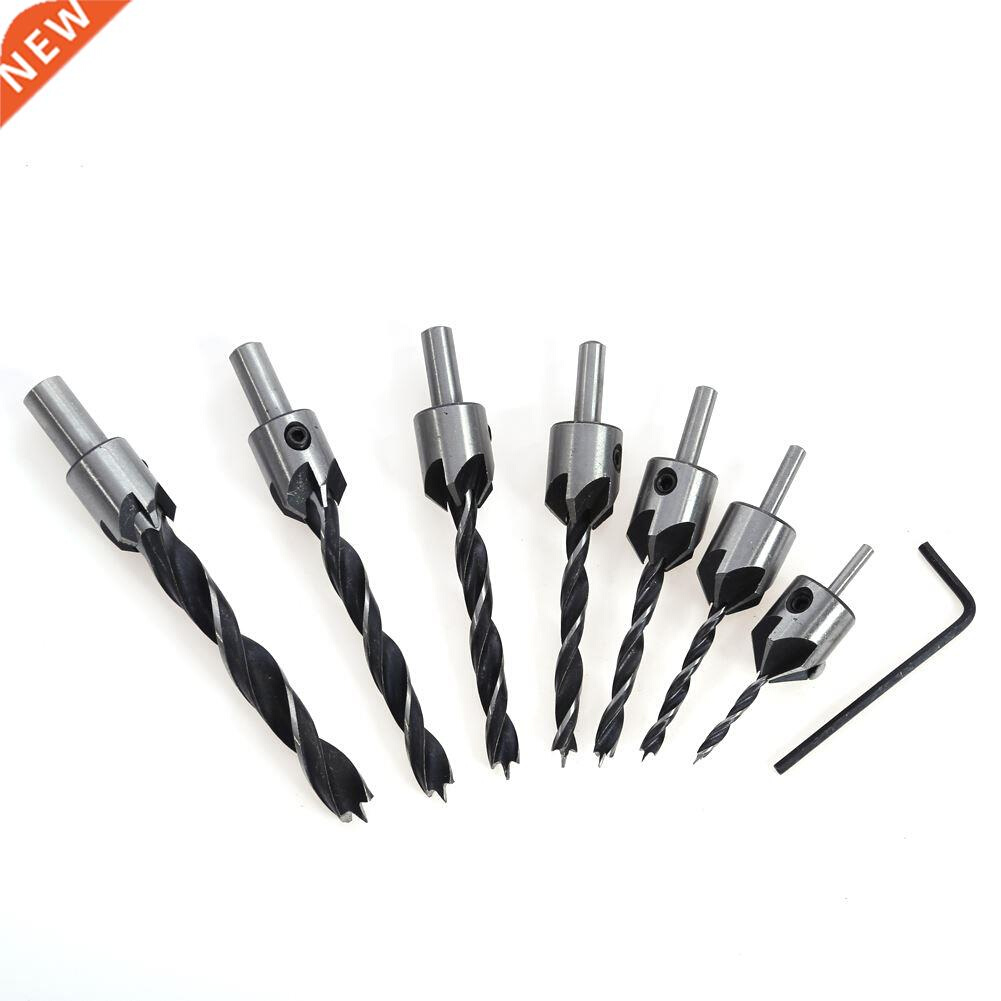 7pcs 3 10mm HSS 5 Flute Countersink Drill Countersink Drill