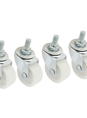 4pcs Market Cart 8mm Thread Dia 1.5 inch Rotary Round Wheel