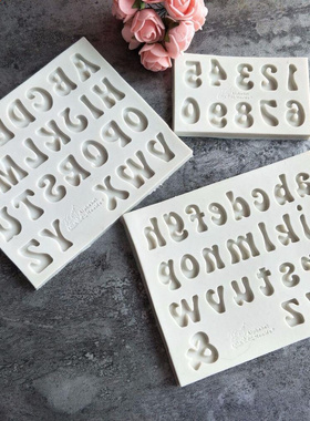 Aouke Letter Silicone Mould  Fondant Cake Mold Candy Choc