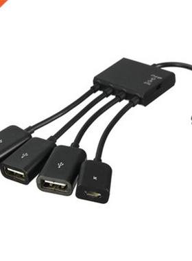 Hub Adapter Cable 4 In 1 Micro USB Power Charging Host OTG