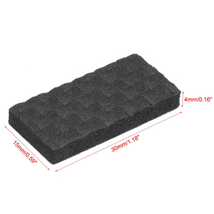 Furniture Pads Adhesive EVA Pads 30mm x 15mm Black 48Pcs