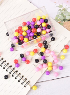 100pcs little sweety Office Thumbtacks PushPins Metal Pin Of