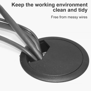 10pcs Desk Cord Grommet ABS Computer Cable Hole Cover Movabl