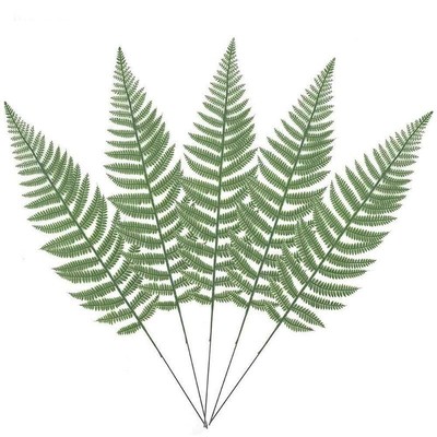 10PCS Artificial Boston Fern Bush Plant Faux Leaves Green Pl