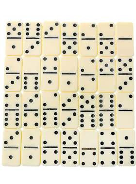Premium Double Domino Set with Six Black Dots Decorative