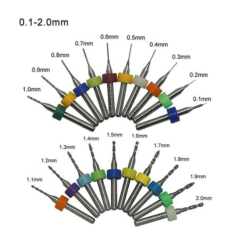 1pcs PCB Drill Kit 3.175mm Edge 0.1mm-2.0mm Tungsten Carbide