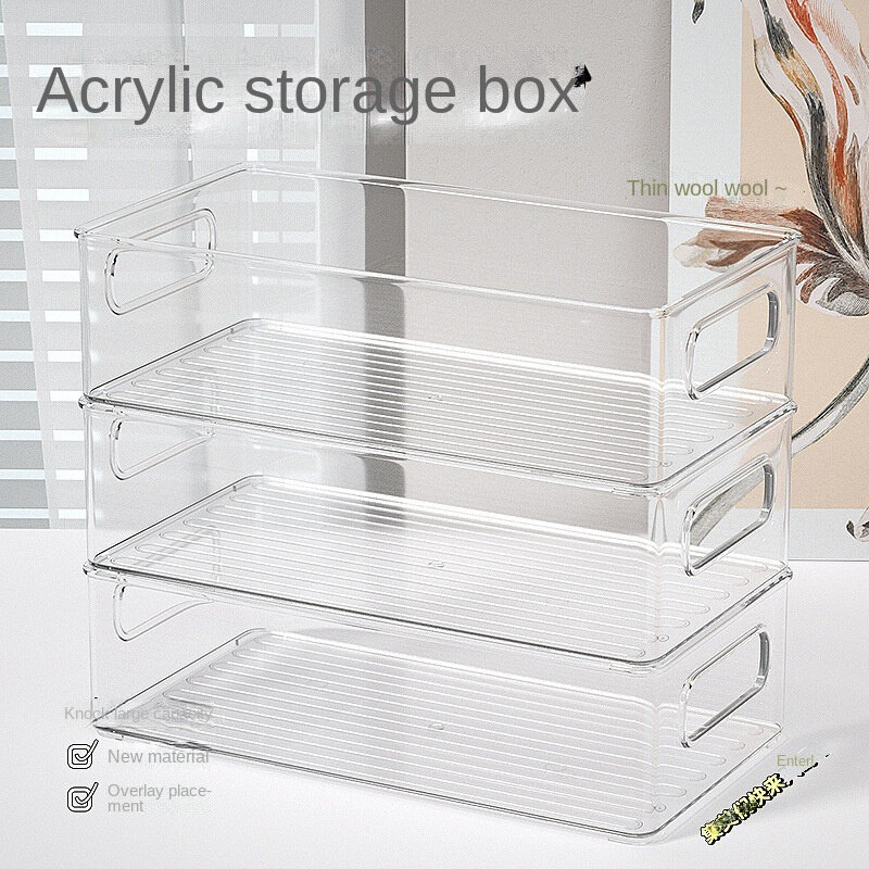 Transparent ABS Storage Boxes Cosmetics Storage Basket