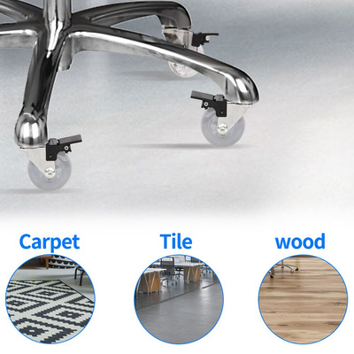 2/4Pcs 2 inch Transparent Plastic Caster Heavy Duty Furnitur