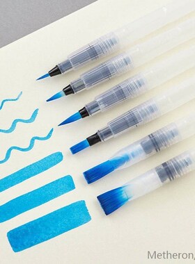 1pcs/3pcs/6pcs Water Color Brush Refillable Pen Watercolor C