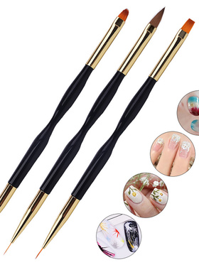 Nail Art Lines Painting Pen Brush Double Head UV Gel Polish