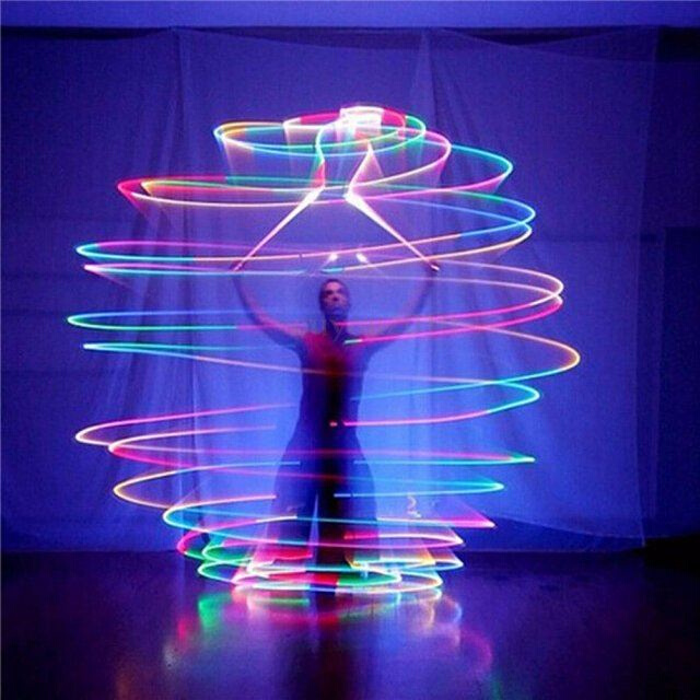 Professional Belly Dance Level Hand Props LED POI Thrown Bal