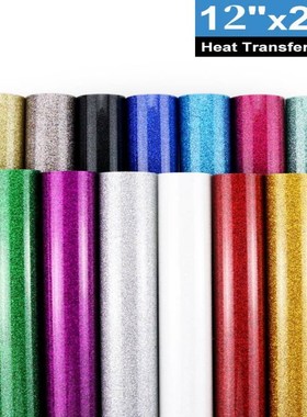Fast delivery of 1 roll of Heat transfer glitter vinyl 12×2