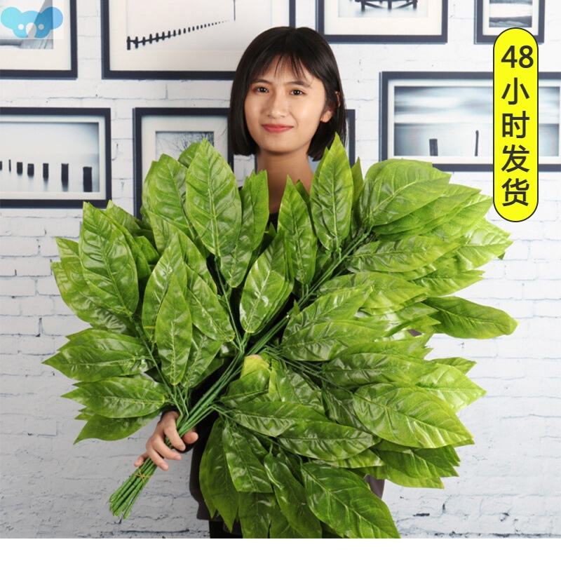 Simulation Magnolia Leaf Plastic Mango Leaves For Shopping跨