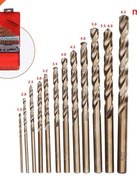 13Pcs 1.5-6.5mm HSS-Co Cobalt M35 Twist Drill Bit Power Tool