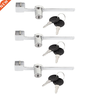 3 Pcs Drawer Display Case Showcase Sliding Glass Door Lock w