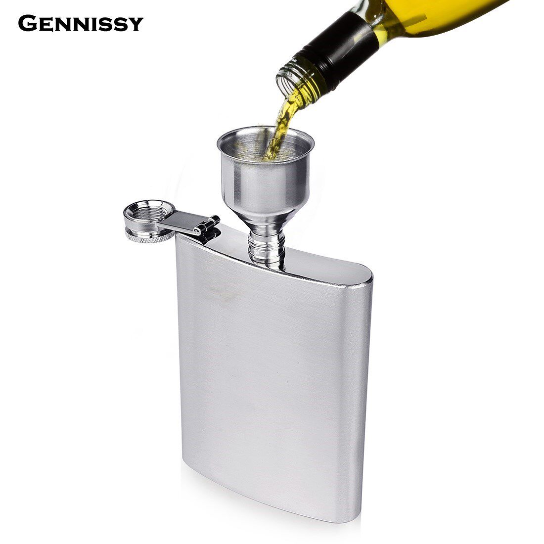 1PC 1OZ Big Size Hip Flask Funnel Wine Stainless Steel Pouri