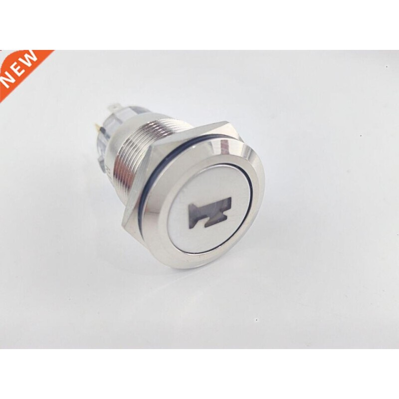 12V 19mm Momentary ON-Off Metal Push Button LED Lighted Air