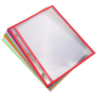 Files Erasable Pvc Dry Worksheets Pouches Bag Sleeves