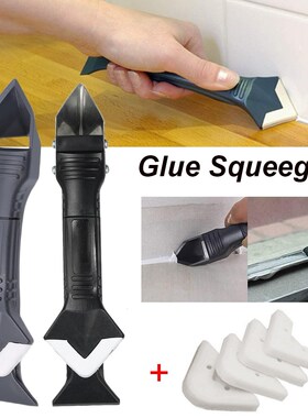 3-in-1 Caulking Tool Set Glass Glue Angle Scraper with 5 Joi