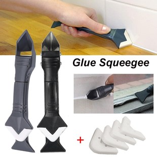 3-in-1 Caulking Tool Set Glass Glue Angle Scraper with 5 Joi