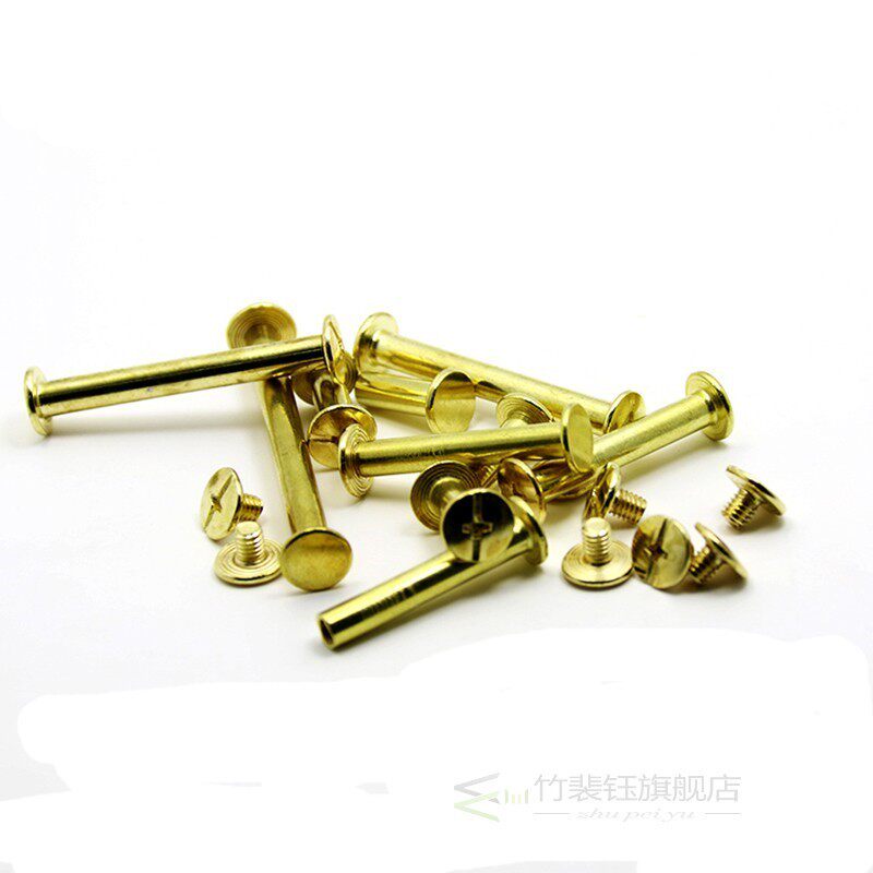 M5 copper plated rivet children, photo album binding screws,