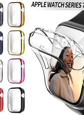 Screen Protector iWatch Case Full TPU 9 8 7 SE 45 44 41 40mm