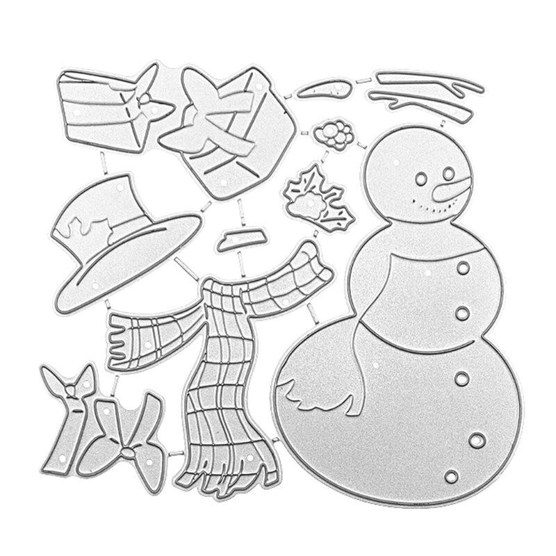 Christmas Snowman Metal Cutting Dies Stencil Scrapbooking DI