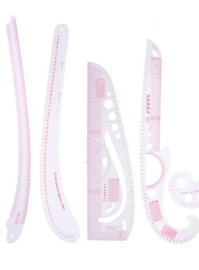 6Pcs/set Styling Ruler Metric Curve Cutting Rulers Sleeve Cl
