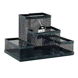 Pen Holder Iron Three Grid Storage Pen Holder Student Statio