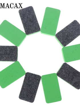 10Pcs Green+Black Mini Felt Cloth Whiteboard Dry Eraser