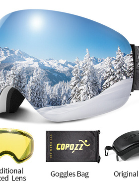 Frameless Anti-Fog Ski Goggles Night Lens Box Set 100% UV400