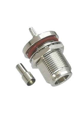 1Pcs Connector N Female Jack Bulkhead Nut Crimp RG316 RG174