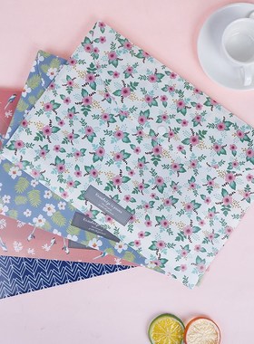 1PC Durable Folder Floral File Bag Paper A4 School Stationer