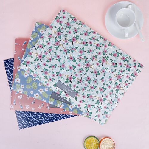 1PC Durable Folder Floral File Bag Paper A4 School Stationer