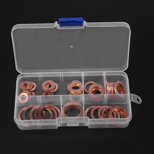 80Pcs M6-M20 Copper Washers Flat Ring Sump Plug Washer Kit F