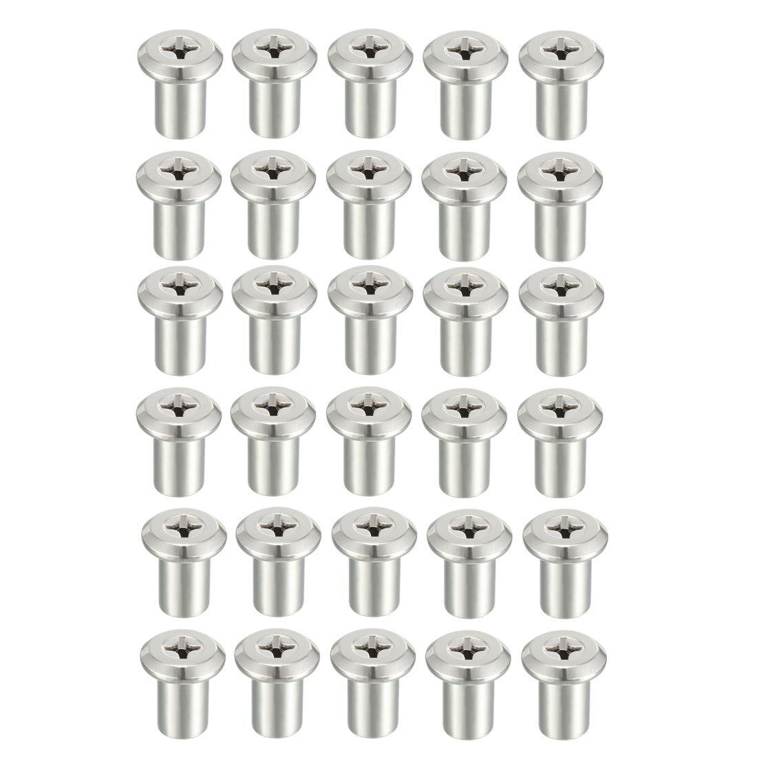 M6x12mm Rivet Phillips Head Insert Nut Screw Post Nickel Pla