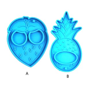 Fruits Strawberry Pineapple Keychain Epoxy Resin Mold Key Ch