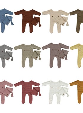 Baby Hat+Bodysuit Newborn Photography photo Props clothes cl