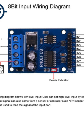 8Bit Low Level TTL to RS485 Converter Module MODBUS RTU PNP