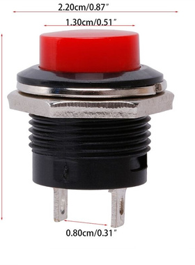 5Pcs 16mm AC125V 6A R13-507 OFF/ON Momentary Self-reset Swit