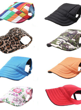 Pet fashion Dog Hat Baseball Cap With Ear Holes Windproof跨1