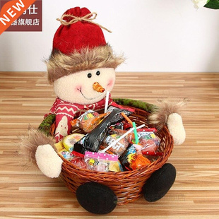 Christmas Candy Storage Basket Santa Decoration Christmas Gi