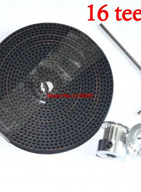 2Pcs GT2 16 teeth bore 5mm timing Pulley And 2m GT2-6mm Open