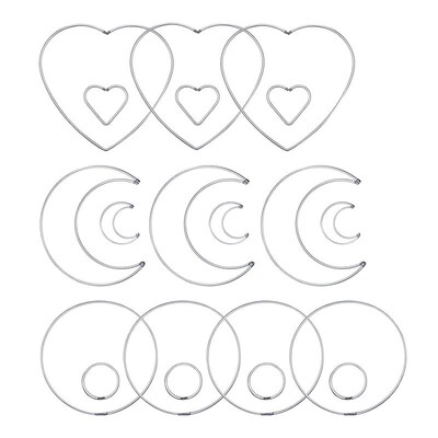 20 Pieces Metal Dream Catcher Rings Heart Moon Shaped Rings