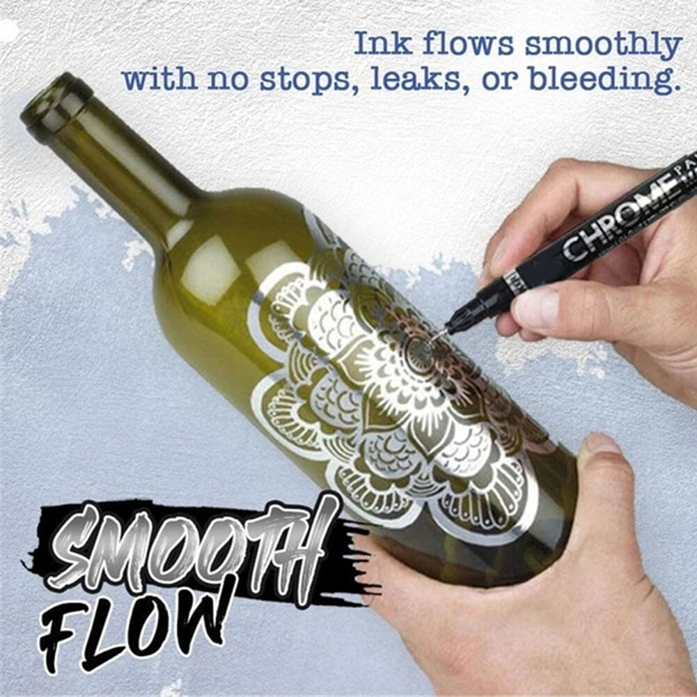 Silver Mirror Chrome Marker Reflective Paint Pen Mirror