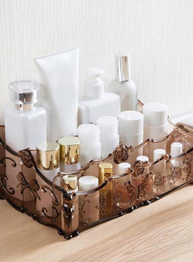 Plastic Makeup Storage Box Carved Butterfly Pattern Make Up