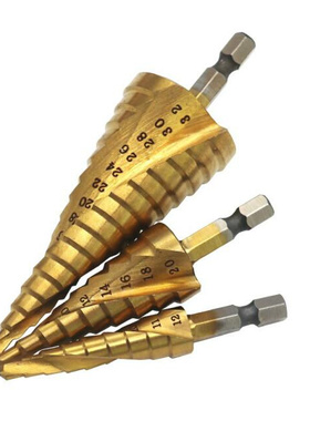 1Set 3Pcs 4-12/20/32mm HSS Spiral Grooved Center Drill Bit S