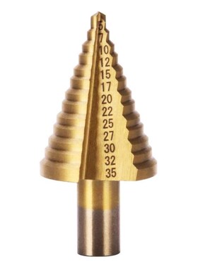 5 to 35 mm Metric HSS Titanium Coated Step Drill Bit is